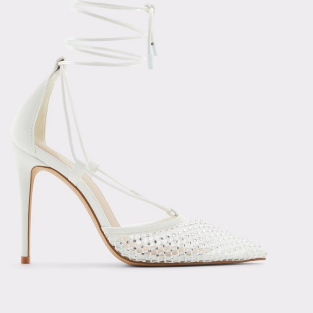 aldo white heels